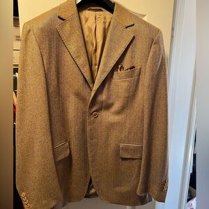 Zegna blazer, tan herringbone, 2 button
